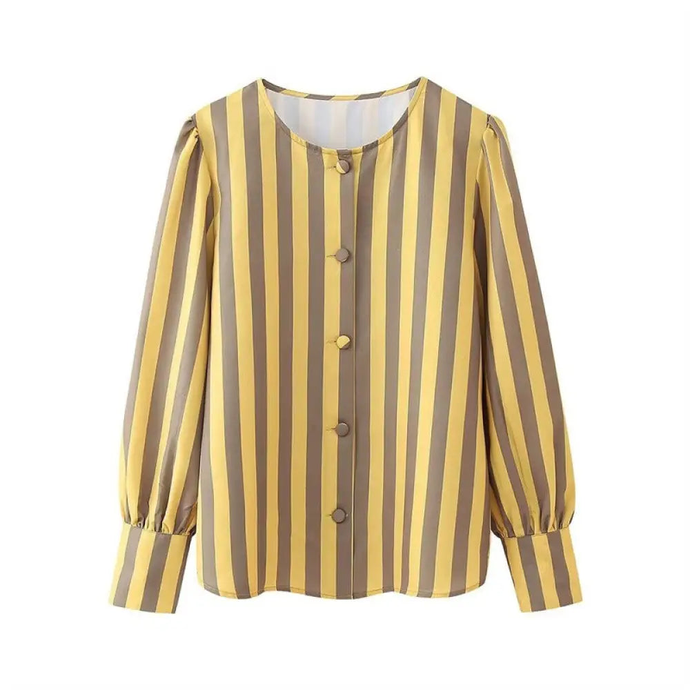 Striped Satin Texture Blouse – Soulmate Streetwear | same ANTHEM