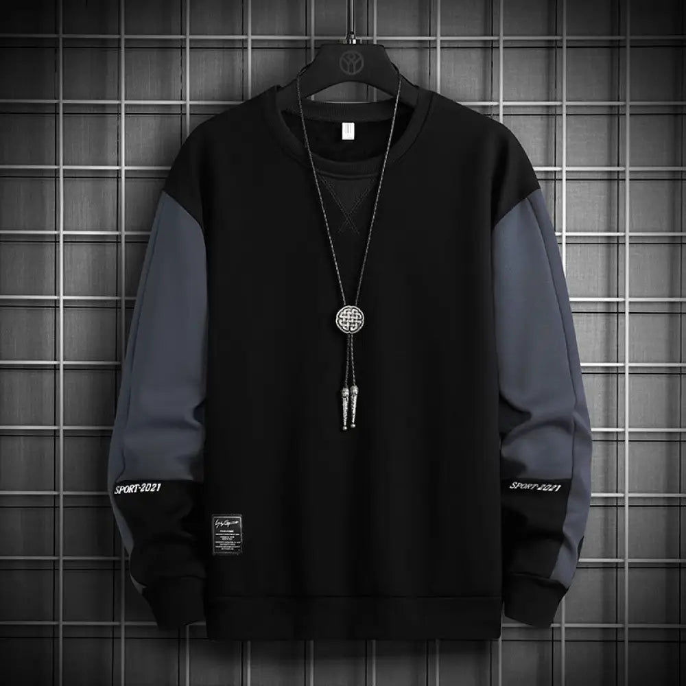 Student Loose Fashion Big Size Couple Blouse - Black / 2XL