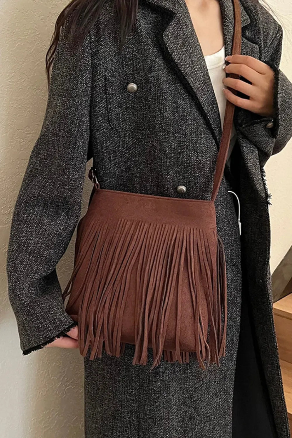 Suede Fringe Shoulder Bag – Soulmate Wear Accessory | same ANTHEM