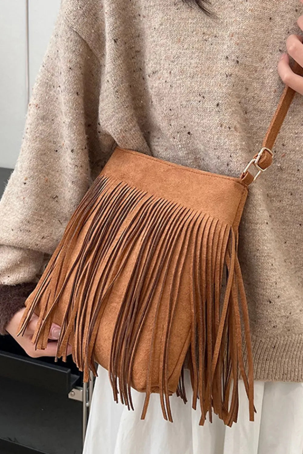 Suede Fringe Shoulder Bag – Soulmate Wear Accessory | same ANTHEM