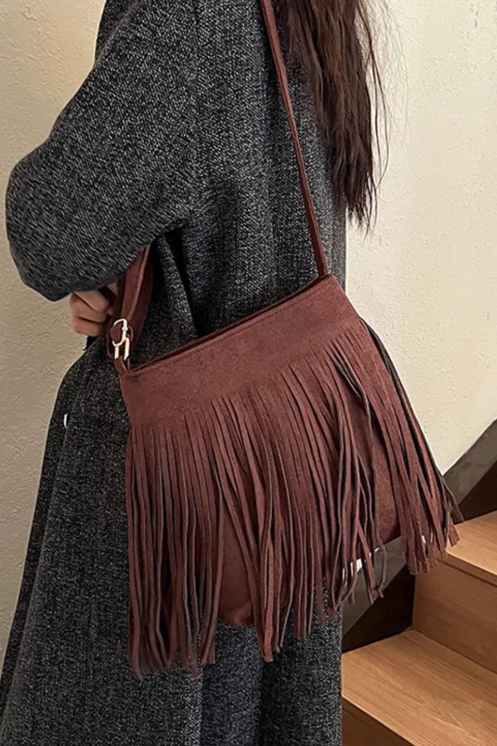 Suede Fringe Shoulder Bag – Soulmate Wear Accessory | same ANTHEM
