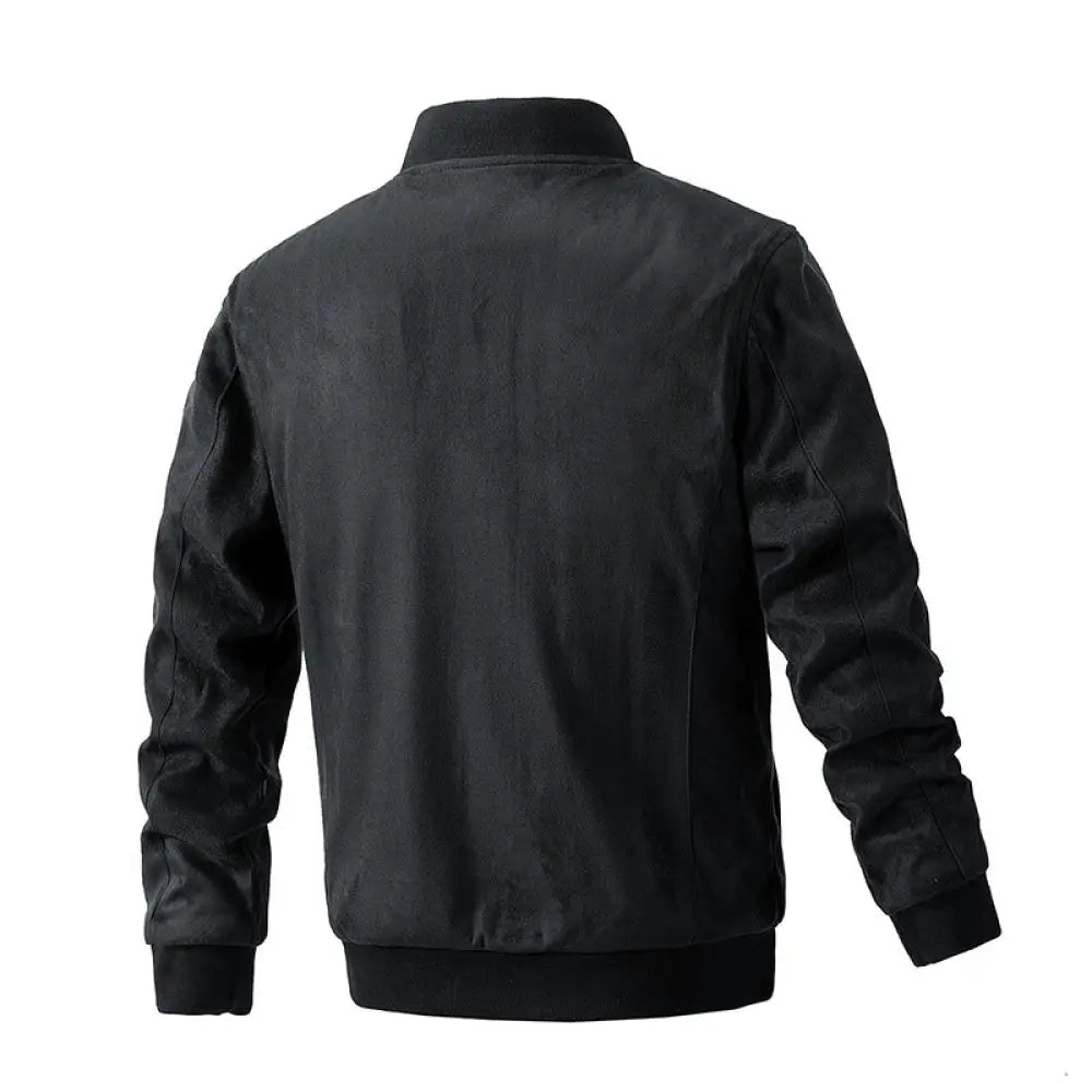 Suede Stand Collar Men’s Jacket – Classic Casual with Street Soul | same ANTHEM