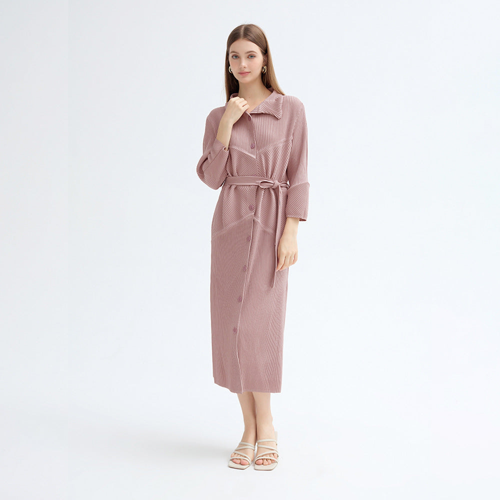 Summer French A-Line Dress – Korean Style Lace-Up Elegance | same ANTHEM