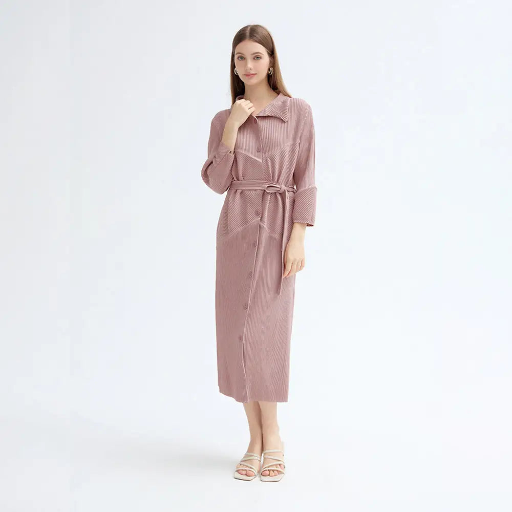 Summer French A-Line Dress – Korean Style Lace-Up Elegance | same ANTHEM