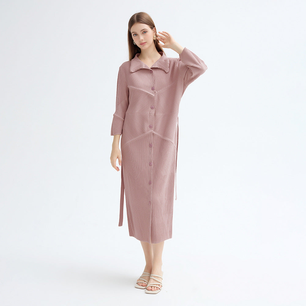 Summer French A-Line Dress – Korean Style Lace-Up Elegance | same ANTHEM