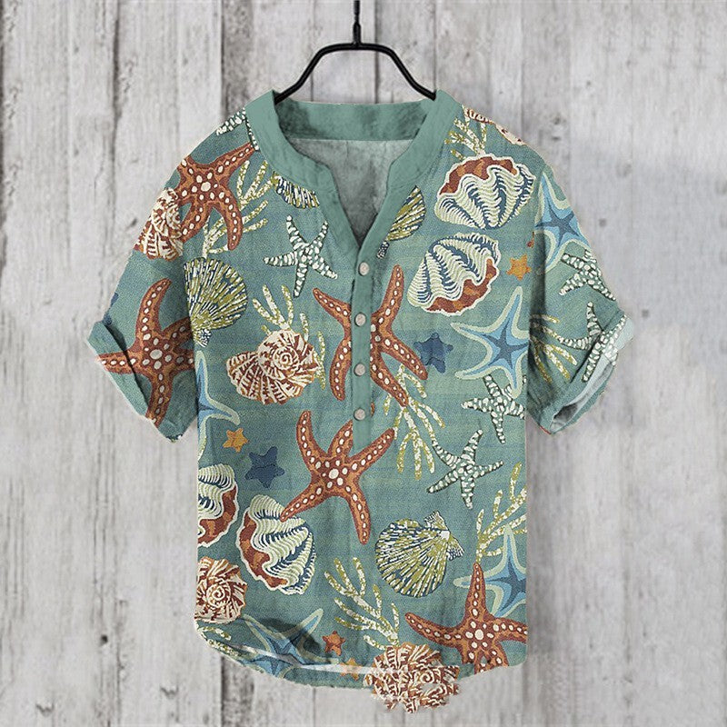 Summer Men’s Printed Shirt – Casual Cool Short Sleeve | same ANTHEM