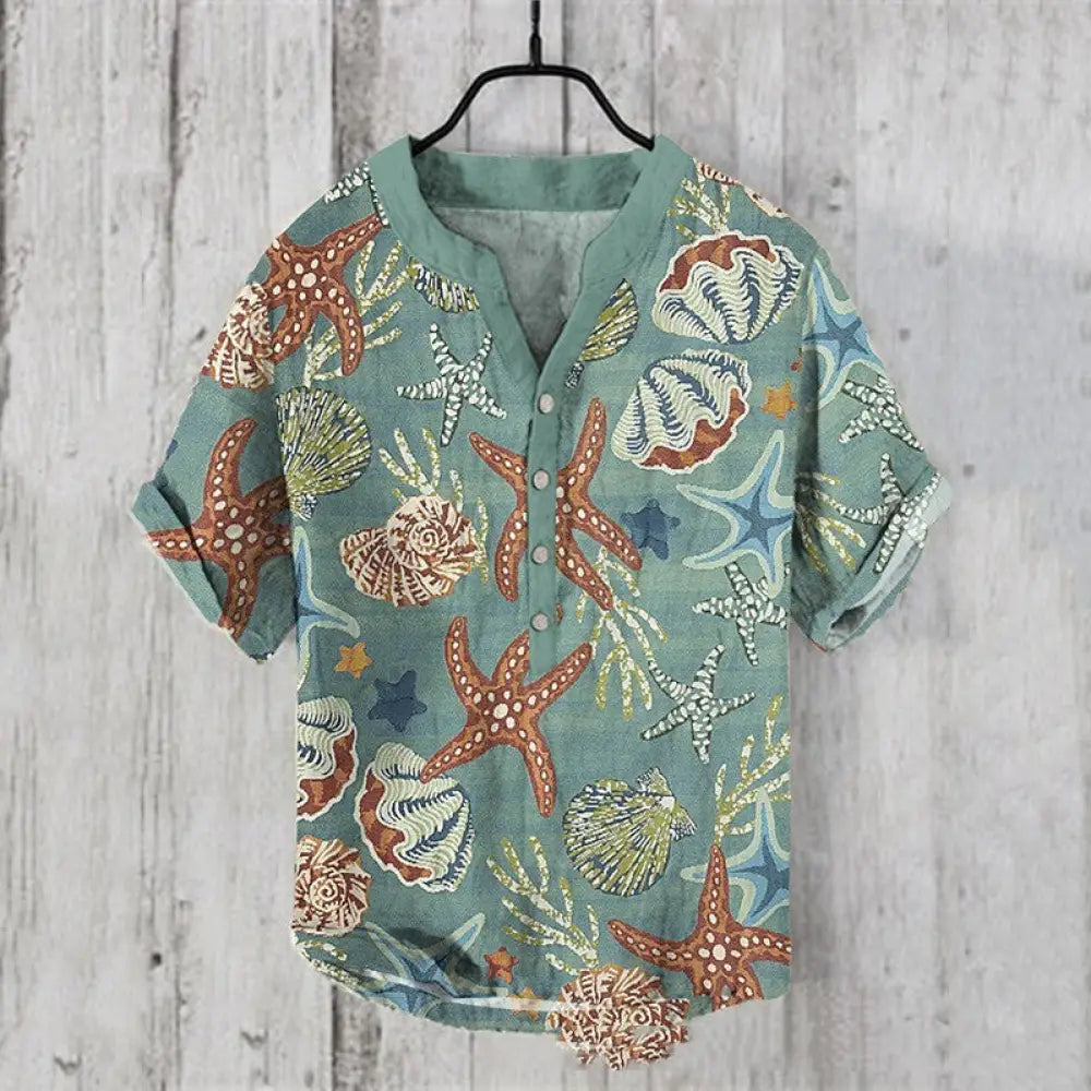 Summer Men’s Printed Shirt – Casual Cool Short Sleeve | same ANTHEM