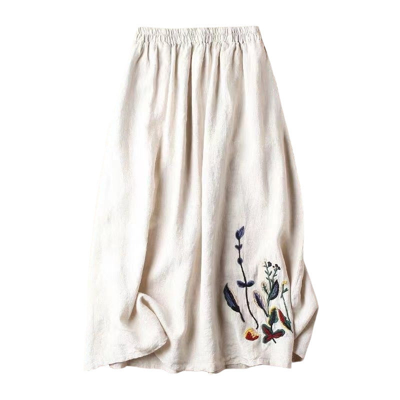 Summer Retro Soulmate Skirt – Lover’s Cotton & Linen Skirt for Friends & Free Spirits - Skirt