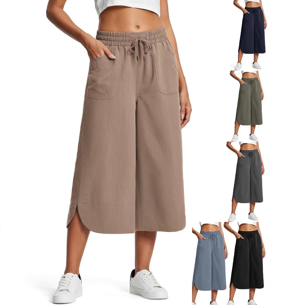 Summer Wide Leg Cropped Pants – Casual Chic Loose Fit | same ANTHEM - Pants