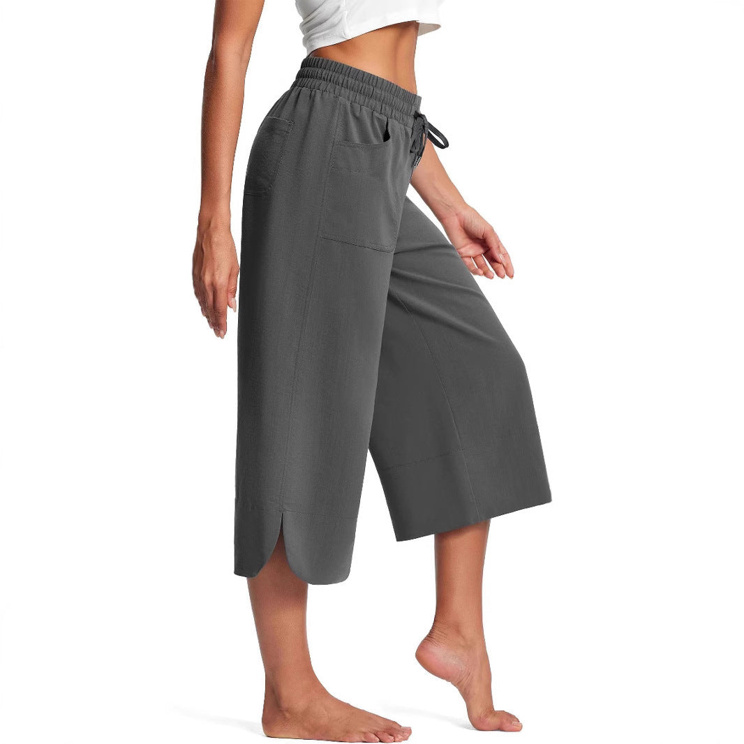 Summer Wide Leg Cropped Pants – Casual Chic Loose Fit | same ANTHEM - Pants