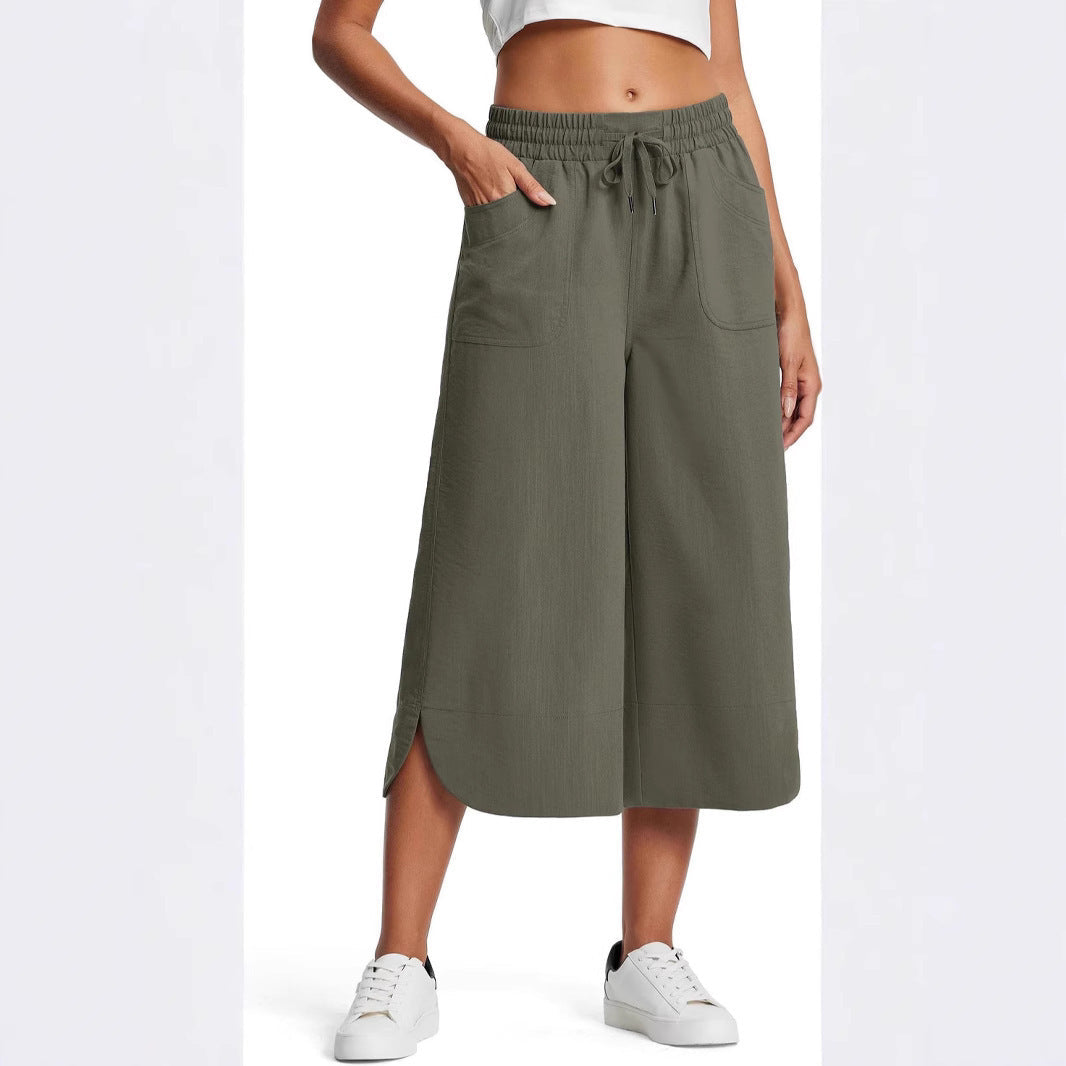 Summer Wide Leg Cropped Pants – Casual Chic Loose Fit | same ANTHEM - Pants