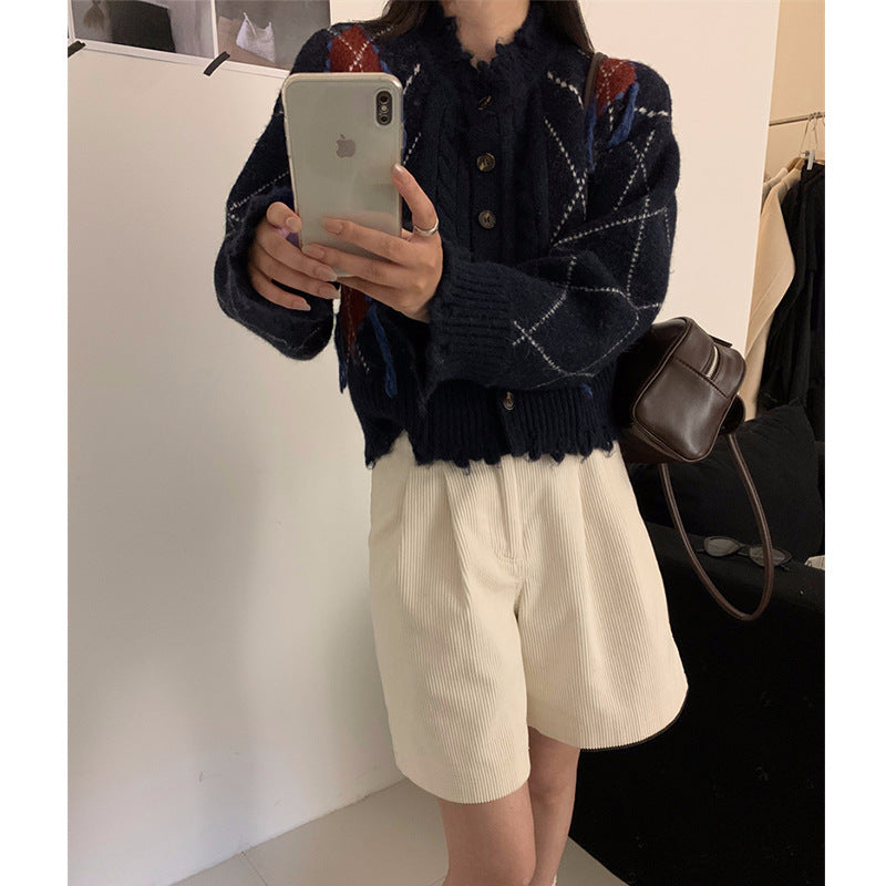Tassel Knit Cardigan – Soulmate Streetwear for Women | same ANTHEM. - navy blue / one size