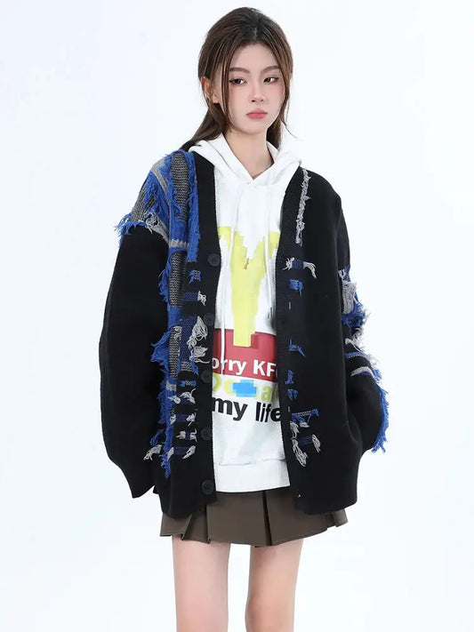 Tassel Loose Knit Cardigan | same ANTHEM.