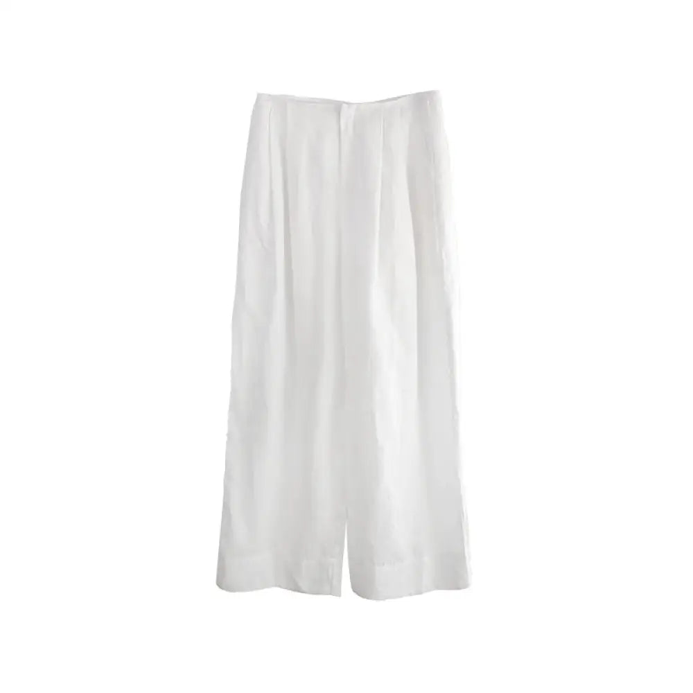Tencel Linen Wide Leg Pants Women | Yamamoto Minimalist Style | same ANTHEM.