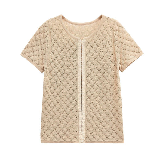 Textured Buckle Knit Top – Soulmate Streetwear | same ANTHEM - khaki / S