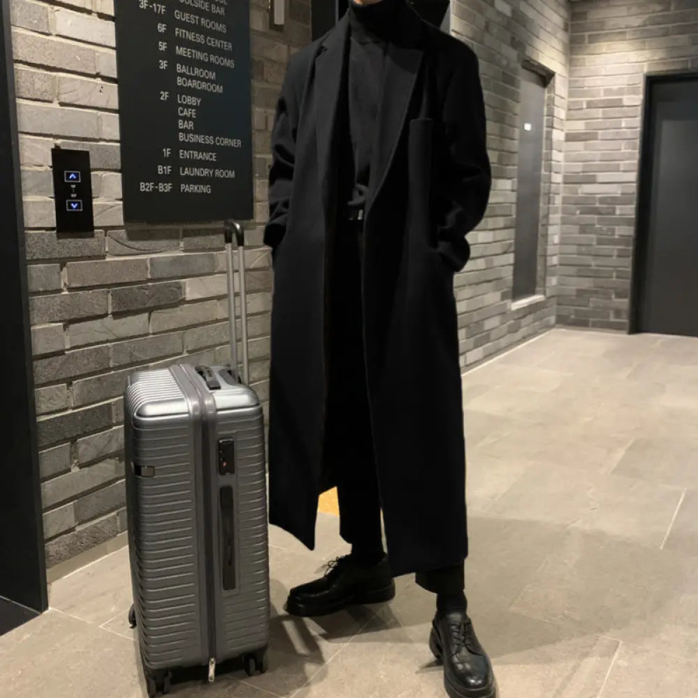 Thickened Belt Woolen Coat for Men | same ANTHEM. Soulmate Streetwear