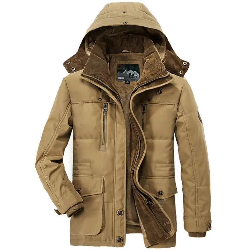 Thickened Multi-pocket Hooded Men’s Cotton Coat | same ANTHEM. Men’s Coats