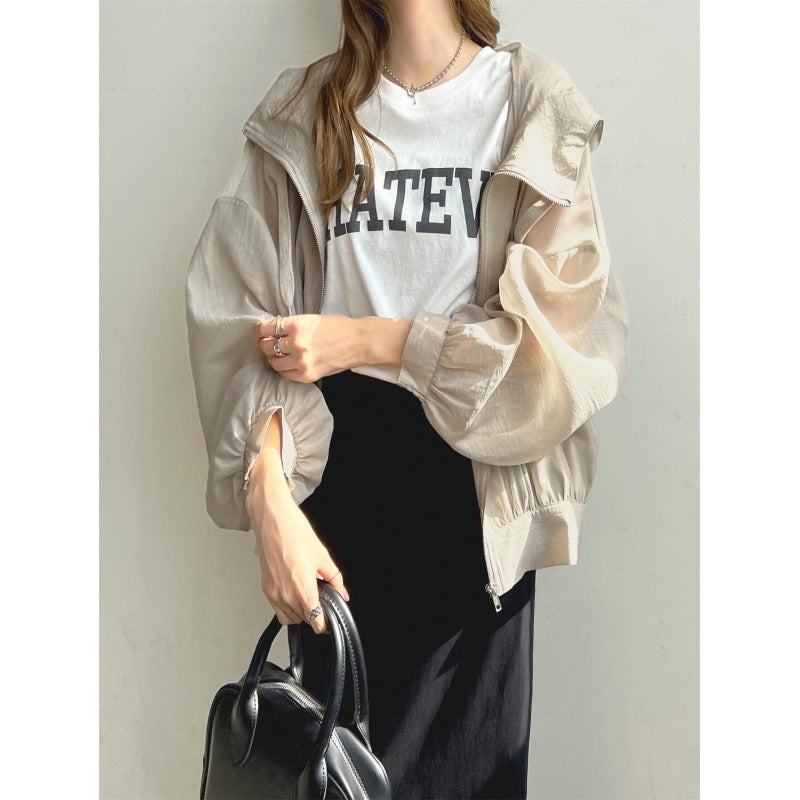 Thin Hooded Sun Protection Jacket – same ANTHEM. Soulmate Streetwear - Khaki / Free Size