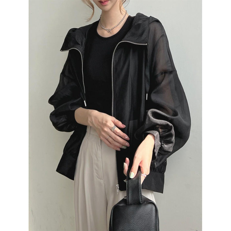 Thin Hooded Sun Protection Jacket – same ANTHEM. Soulmate Streetwear - Black / Free Size