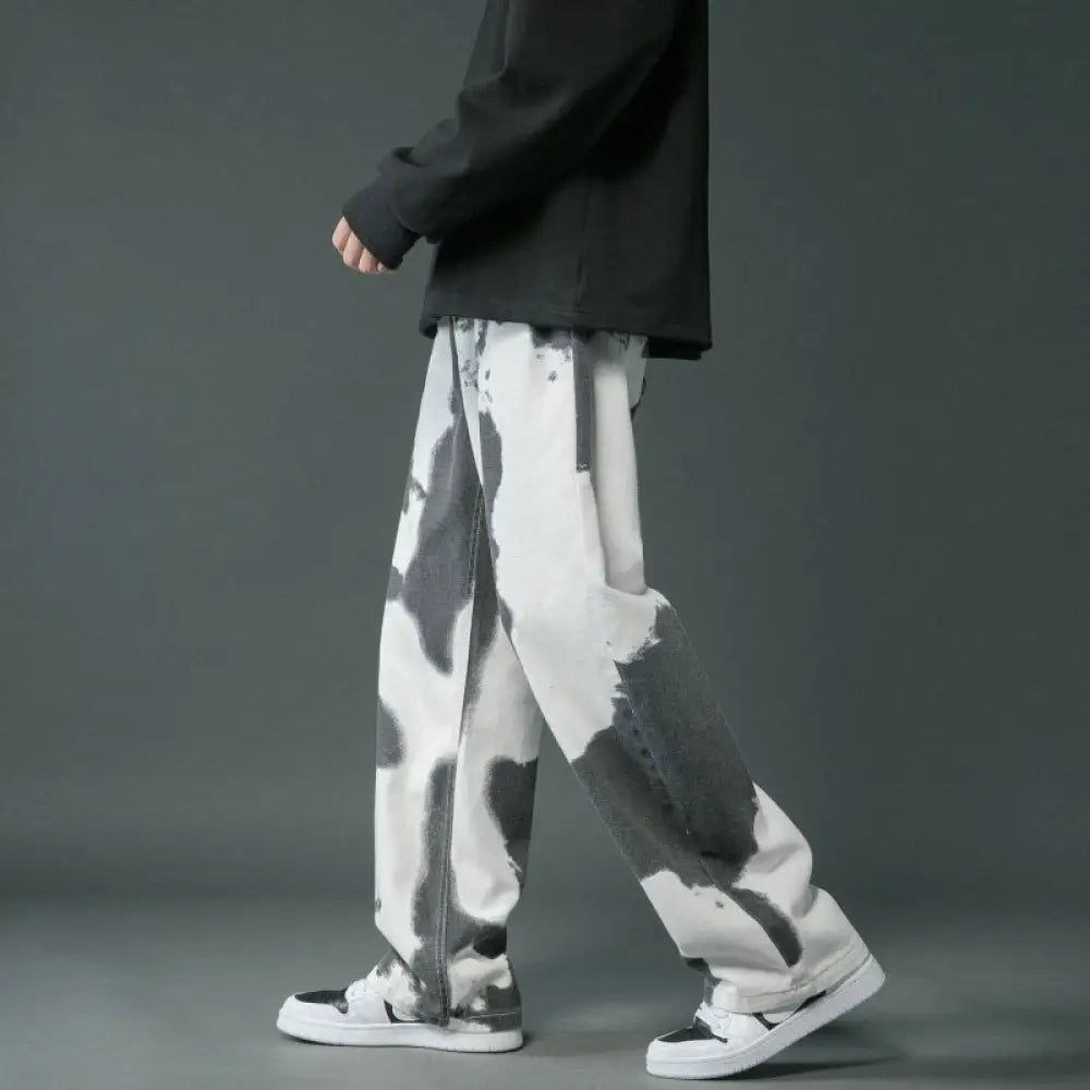 Tie Dyed Denim Straight Leg Pants for Boys – Casual Cool Soulmate Style | Same Anthem - Pants