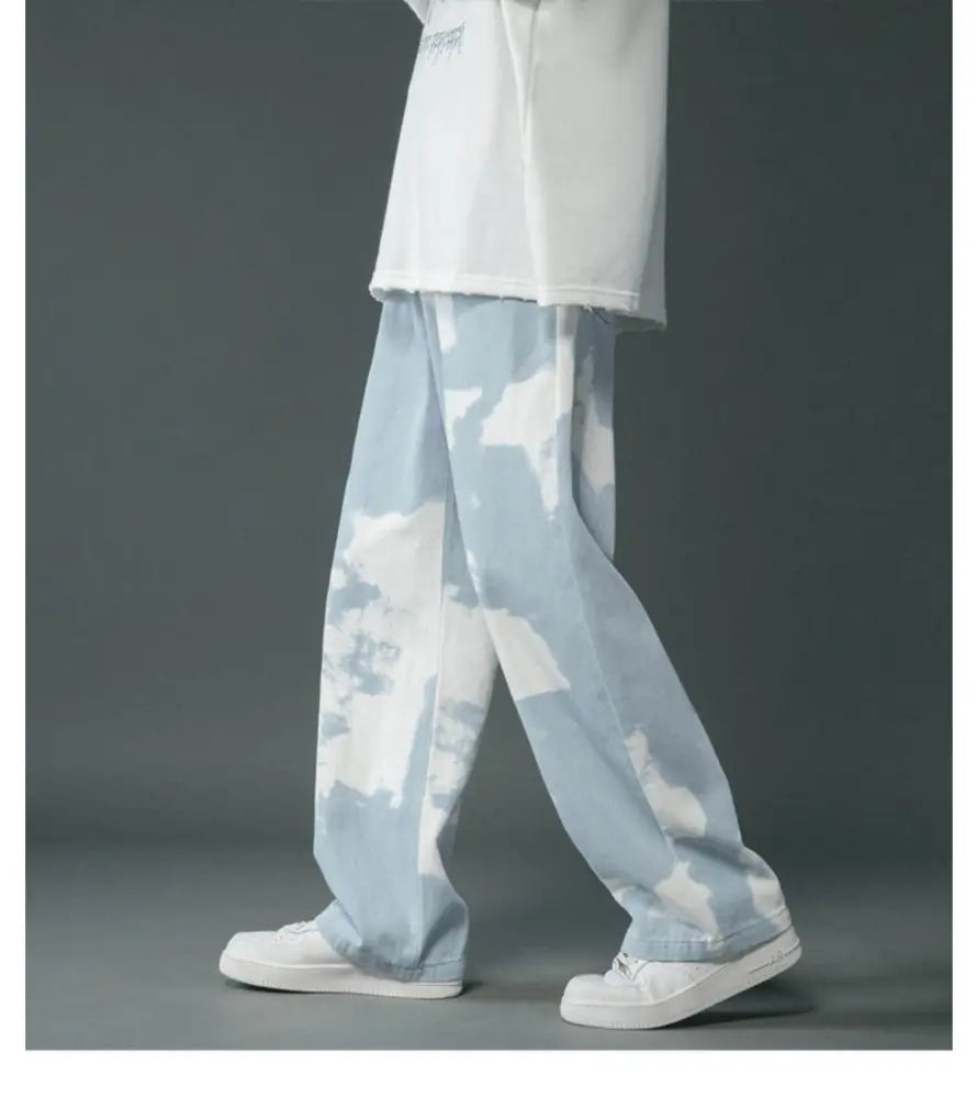 Tie Dyed Denim Straight Leg Pants for Boys – Casual Cool Soulmate Style | Same Anthem - Pants