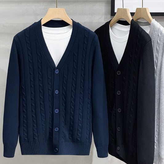 Timeless Men’s Knitted Jacket – Autumn Winter Elegance | same ANTHEM
