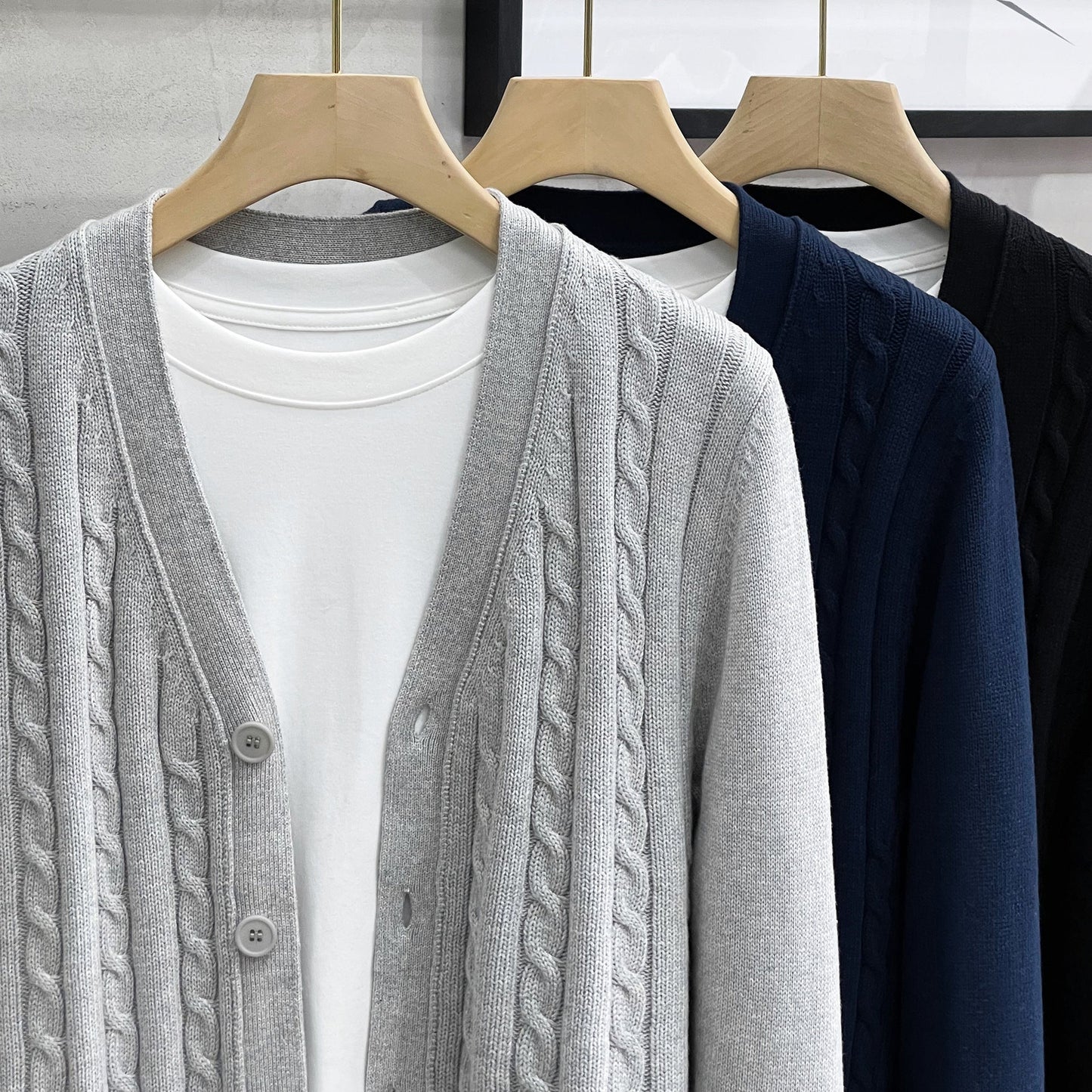Timeless Men’s Knitted Jacket – Autumn Winter Elegance | same ANTHEM
