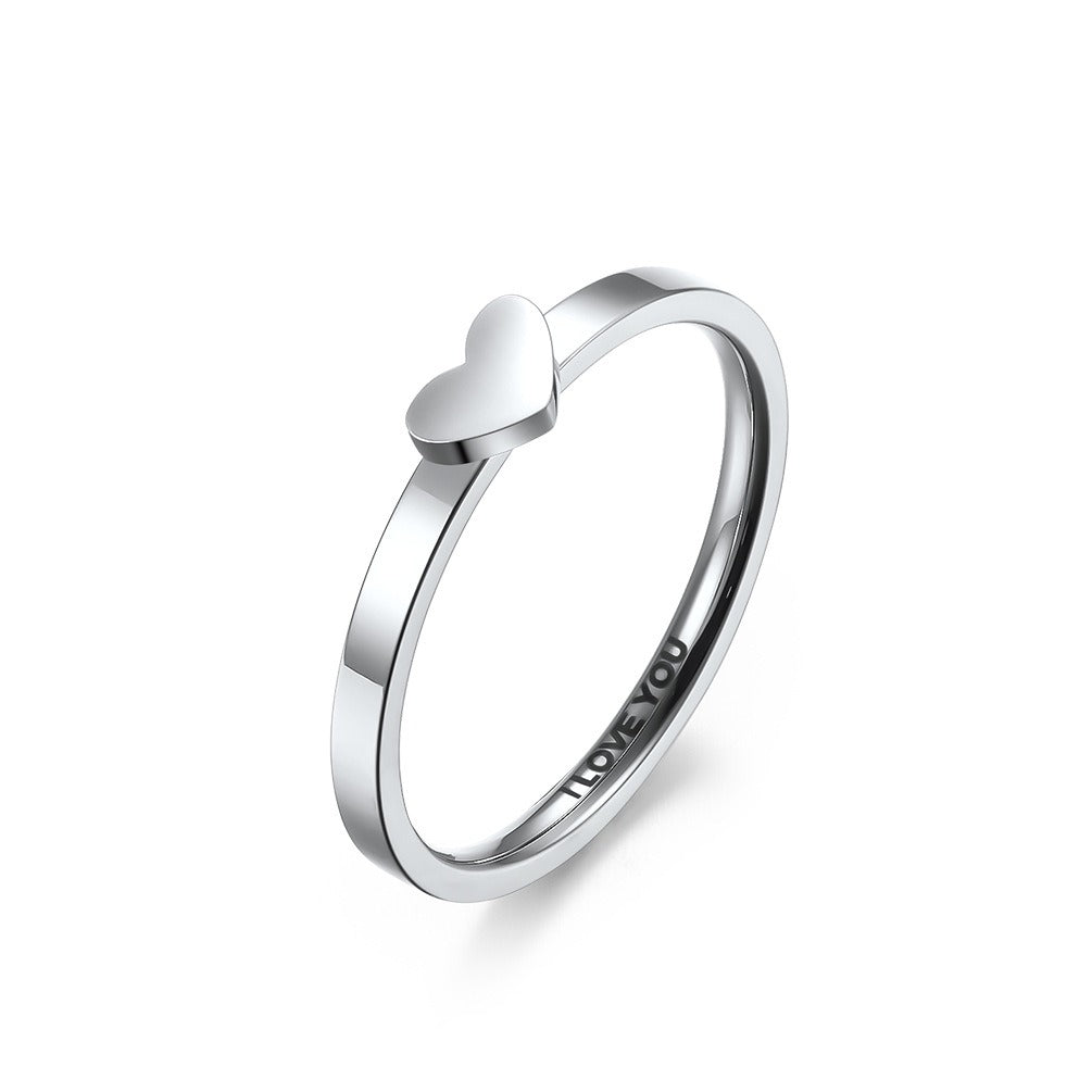 Titanium Heart Hollow Couple Rings – Soulmate Streetwear Jewelry | same ANTHEM. - For Women / 5#