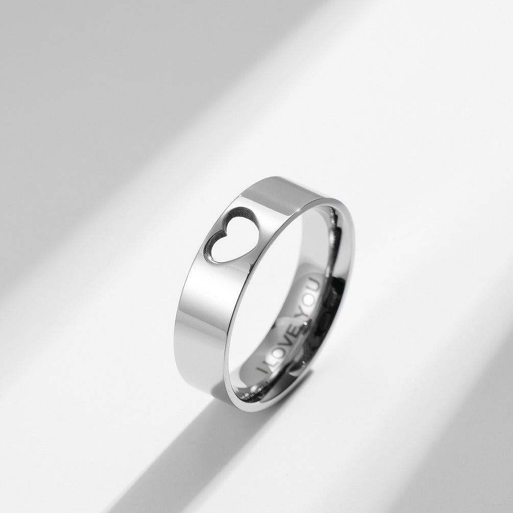 Titanium Heart Hollow Couple Rings – Soulmate Streetwear Jewelry | same ANTHEM.