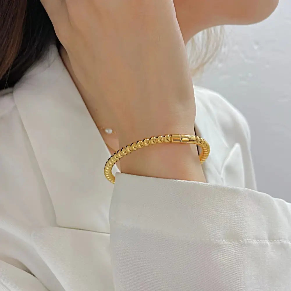 Titanium Steel Bead Bracelet | Boho Chic Love Vibes | same ANTHEM - Jewellery