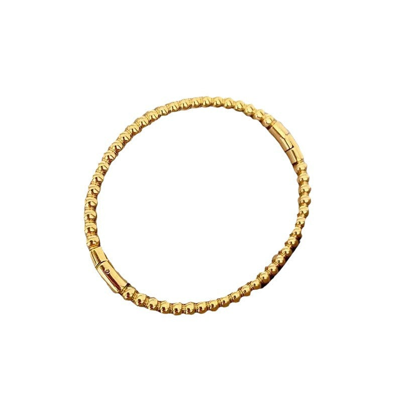 Titanium Steel Bead Bracelet | Boho Chic Love Vibes | same ANTHEM - Jewellery