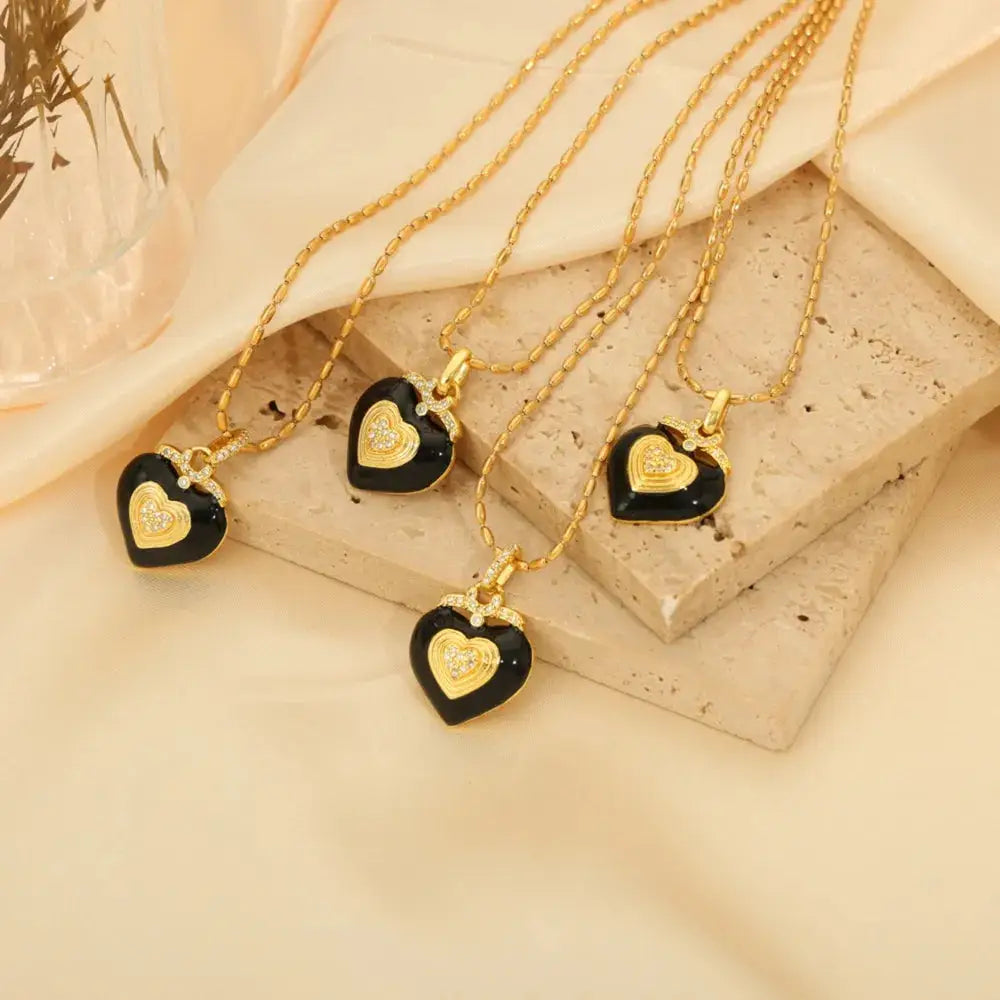 Titanium Steel Heart Necklace – Soulmate Streetwear Jewelry | same ANTHEM. - Gold / One Size