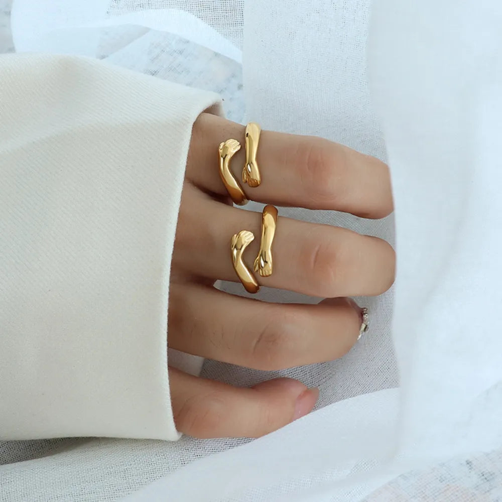 Titanium Steel Hug Ring for Soulmates | same ANTHEM.