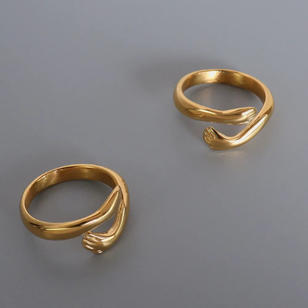 Titanium Steel Hug Ring for Soulmates | same ANTHEM.
