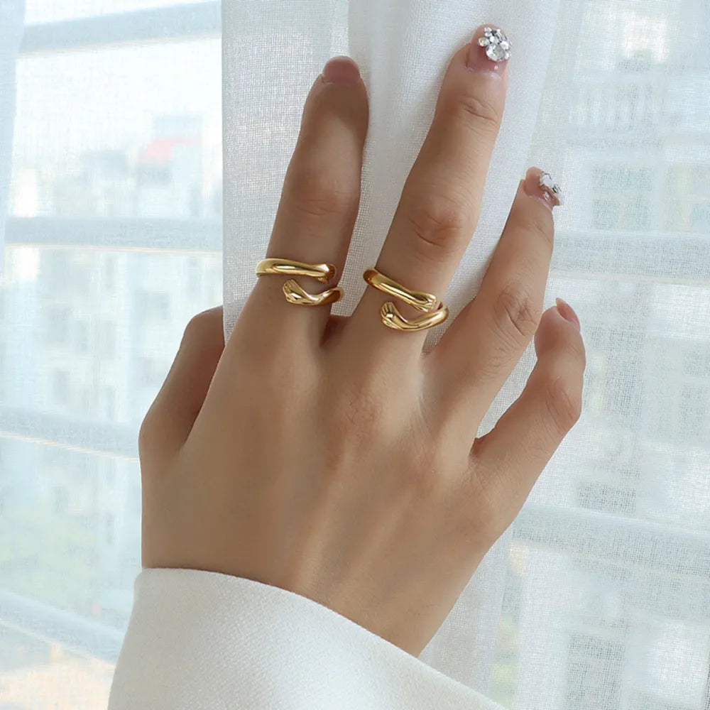 Titanium Steel Hug Ring for Soulmates | same ANTHEM.
