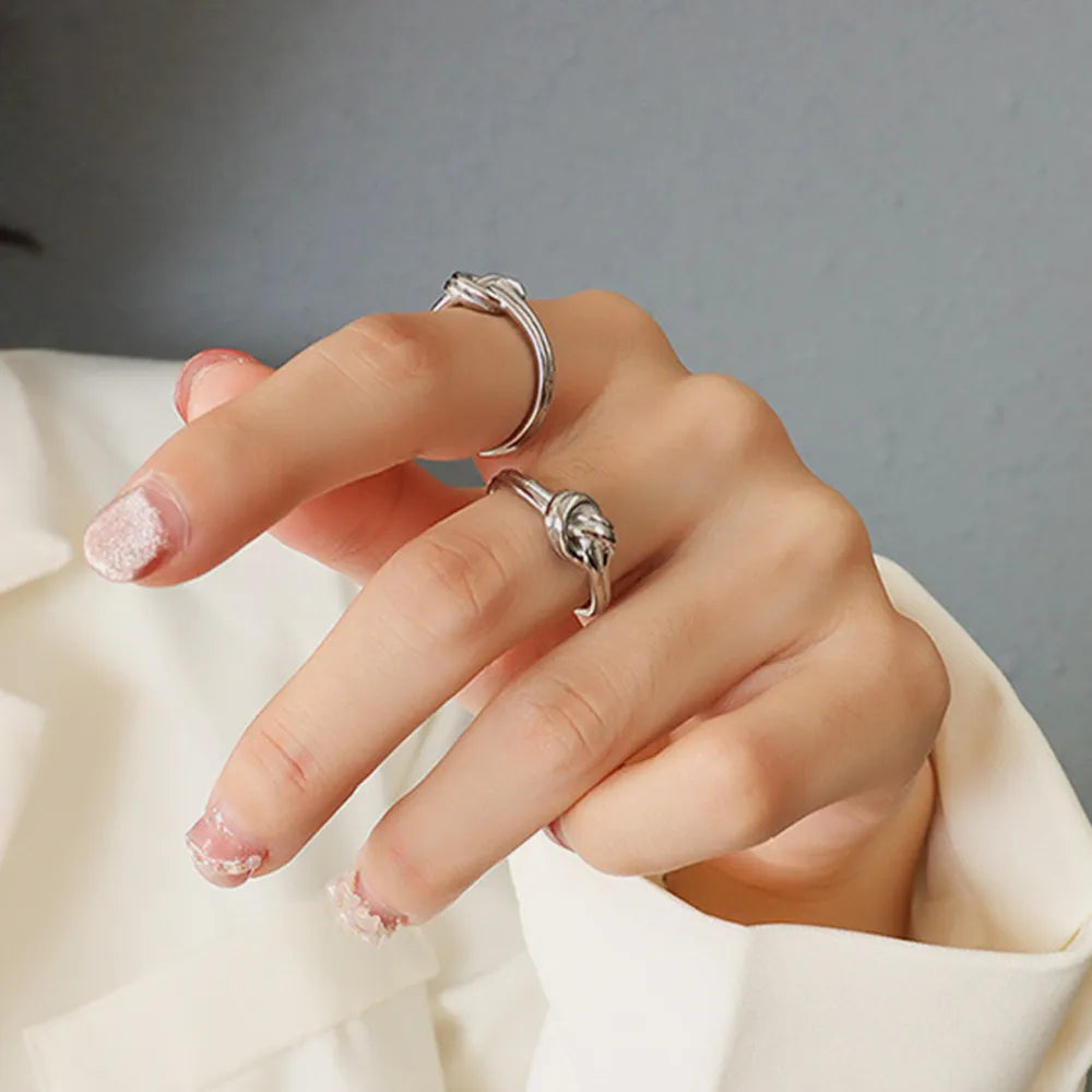 Titanium Steel Knot Ring – Minimalist Statement Jewelry | same ANTHEM.