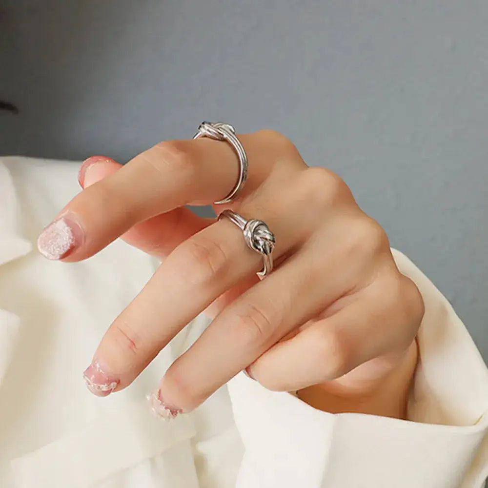 Titanium Steel Knot Ring – Minimalist Statement Jewelry | same ANTHEM.