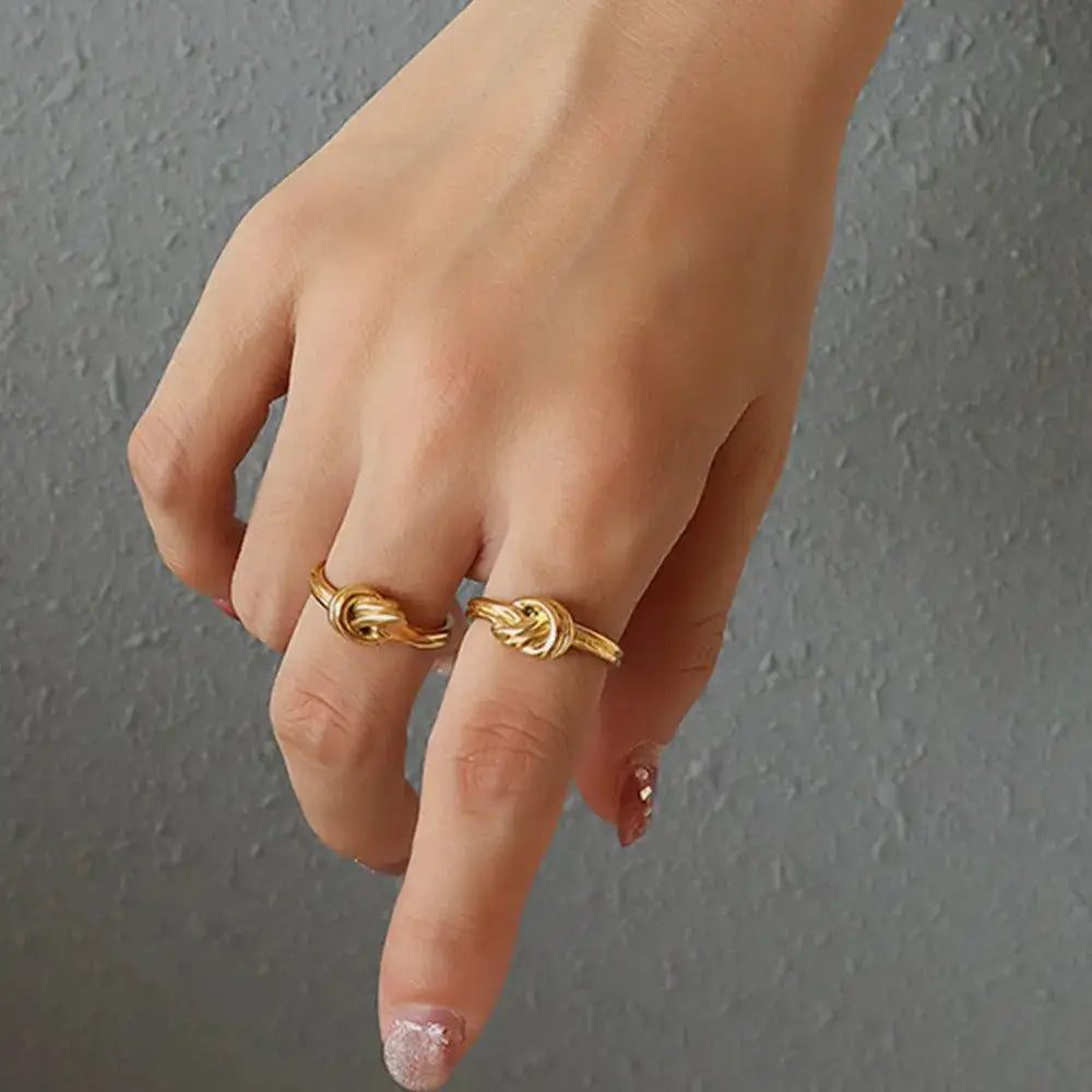 Titanium Steel Knot Ring – Minimalist Statement Jewelry | same ANTHEM.