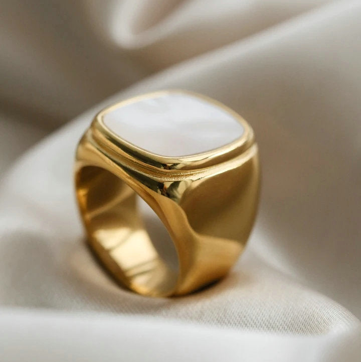 Titanium Steel Shell Ring – Soulmate & Best Friend Boho Jewelry | Same Anthem - Jewellery