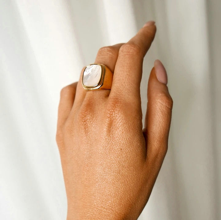 Titanium Steel Shell Ring – Soulmate & Best Friend Boho Jewelry | Same Anthem - Jewellery