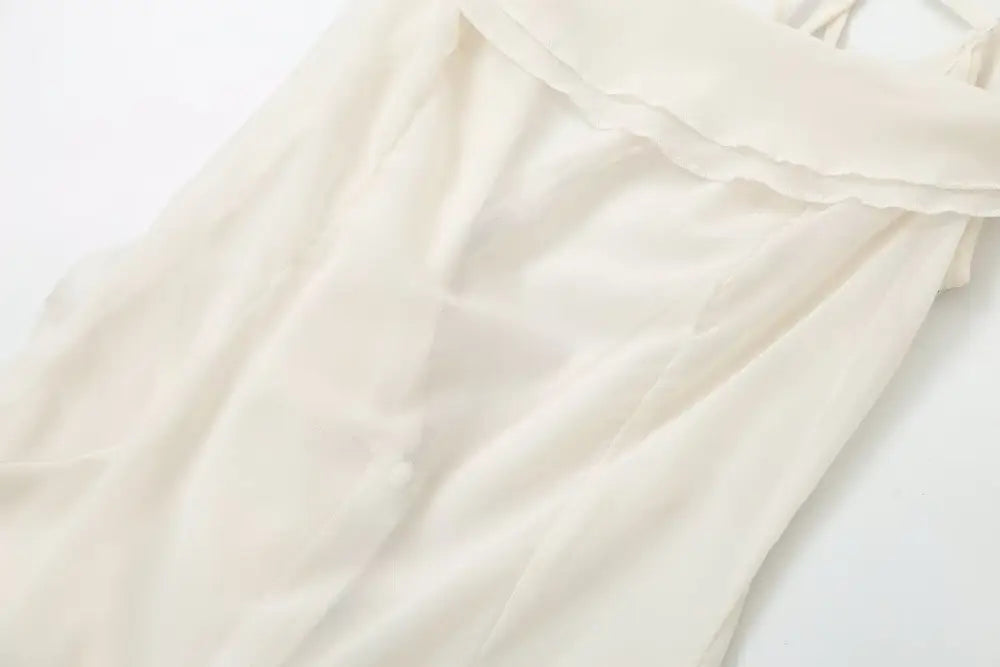 Translucent Chiffon One Shoulder Ruffle Dress – Soulmate Streetwear | same ANTHEM