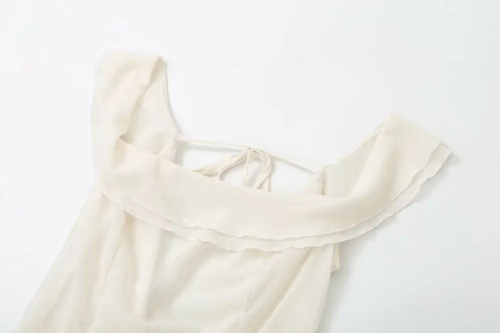 Translucent Chiffon One Shoulder Ruffle Dress – Soulmate Streetwear | same ANTHEM
