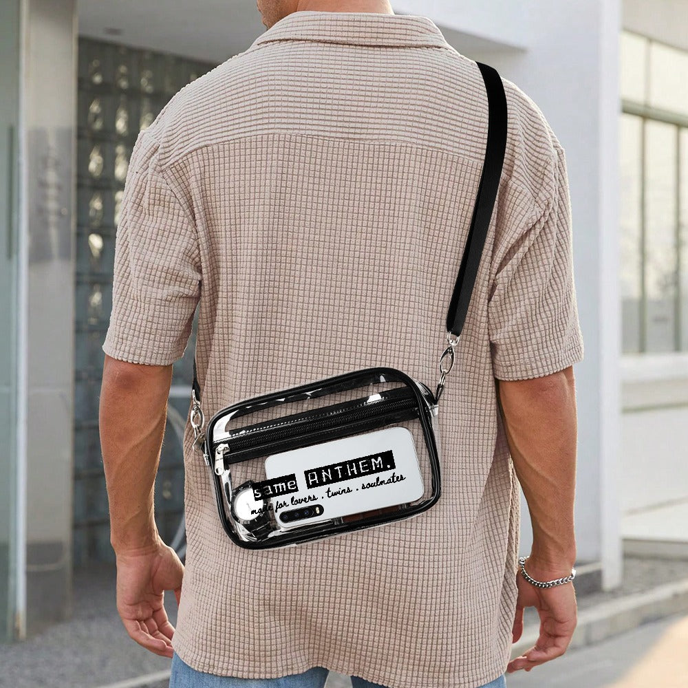 Transparent Crossbody Bag – Streetwear Bag for Soulmates & Besties by Same ANTHEM. - 22X15X5CM / TRANSPARENT