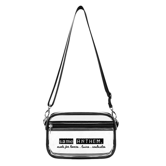 Transparent Crossbody Bag – Streetwear Bag for Soulmates & Besties by Same ANTHEM. - 22X15X5CM / TRANSPARENT