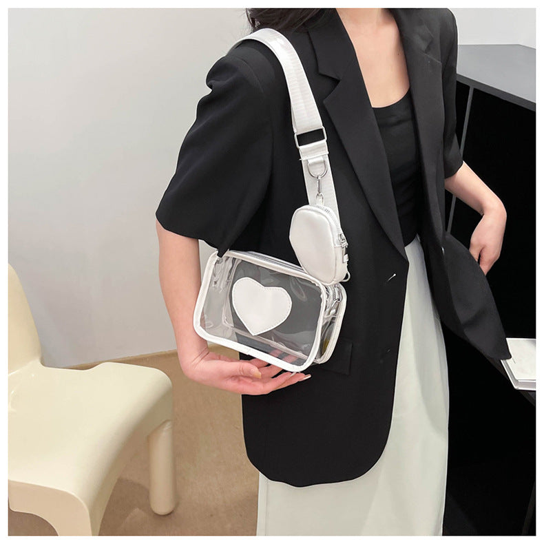 Transparent Crossbody Beach Bag | same ANTHEM. Soulmate Streetwear - White