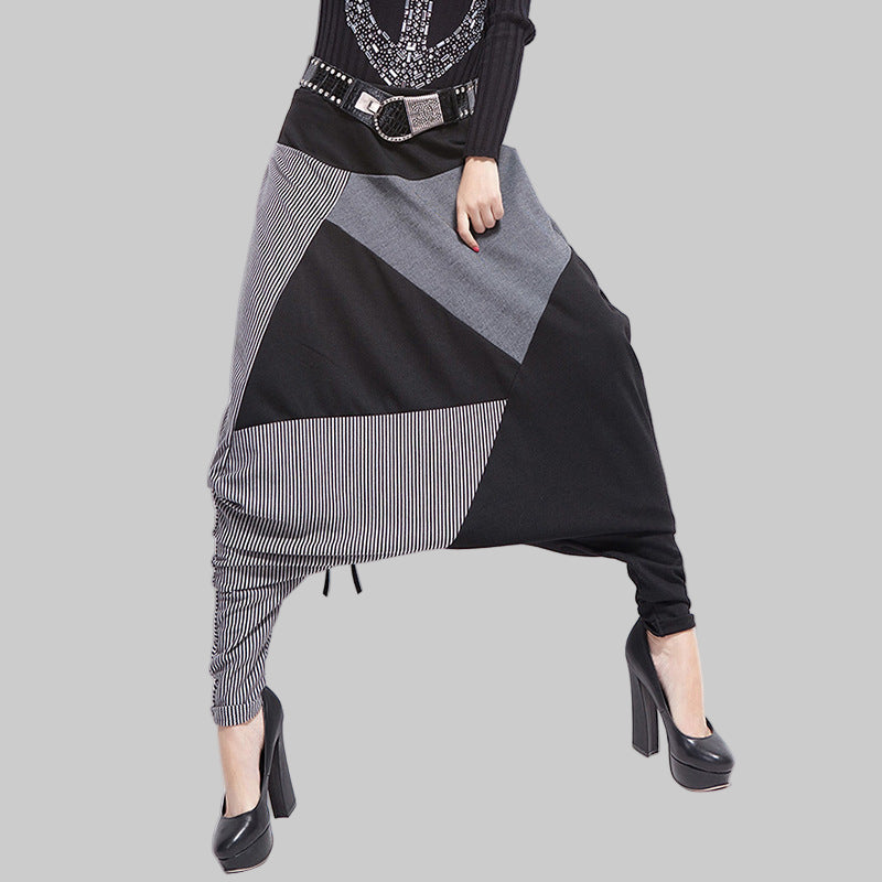 Trendy Street Unisex Baggy Pants – Hip-Hop Big Crotch Trousers | same ANTHEM. - Black / One Size