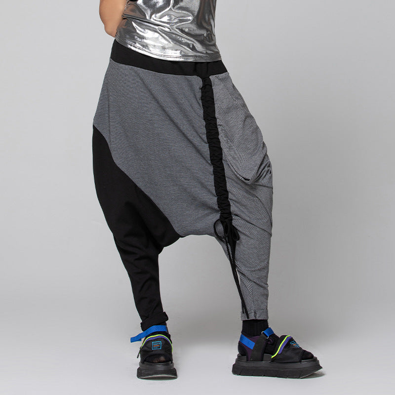 Trendy Street Unisex Baggy Pants – Hip-Hop Big Crotch Trousers | same ANTHEM. - Black / One Size