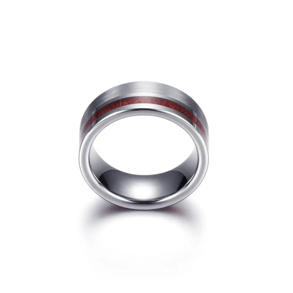Tungsten Wood Grain Ring for Men – same ANTHEM. Soulmate Streetwear Jewelry - Jewellery