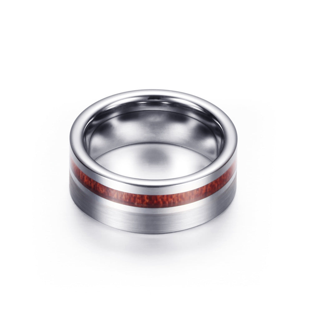 Tungsten Wood Grain Ring for Men – same ANTHEM. Soulmate Streetwear Jewelry - Jewellery
