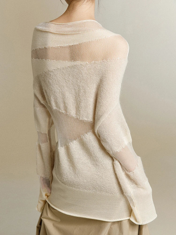 Turtleneck Mesh Patchwork Top – Dreamy Streetwear for Women | same ANTHEM